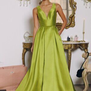 Formal dress. Prom party bridesmaids evening military ball blue green black gown